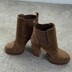 Gianni Bini Brown Suede Ankle Boots